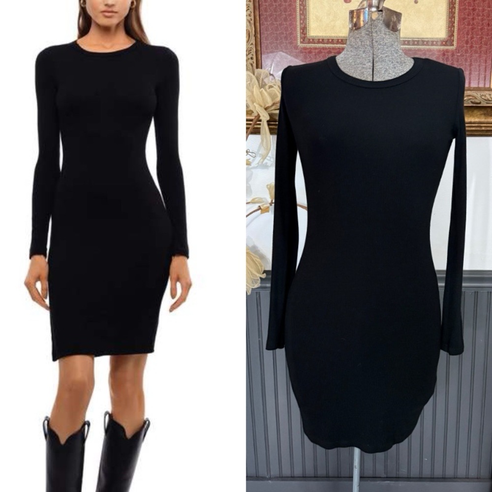 Betro Simone Monica Ribbed Stretch Mini Dress Sz Small 💚🍄